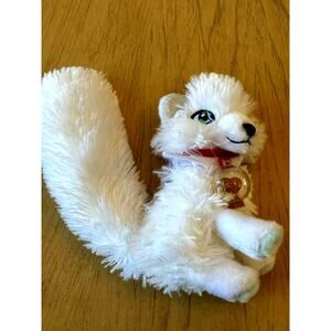Elf PETS on Shelf Arctic Fox 8” Plush Toy with Charm Necklace Christmas Edition